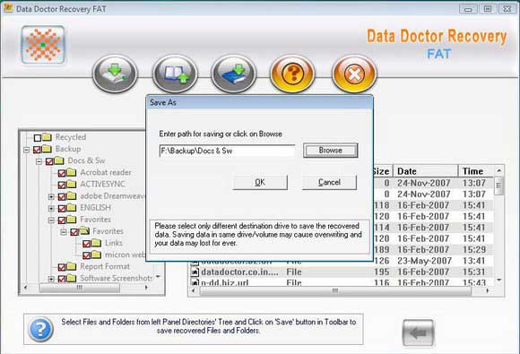 FAT32 FAT16 Data Recovery Software screen shot