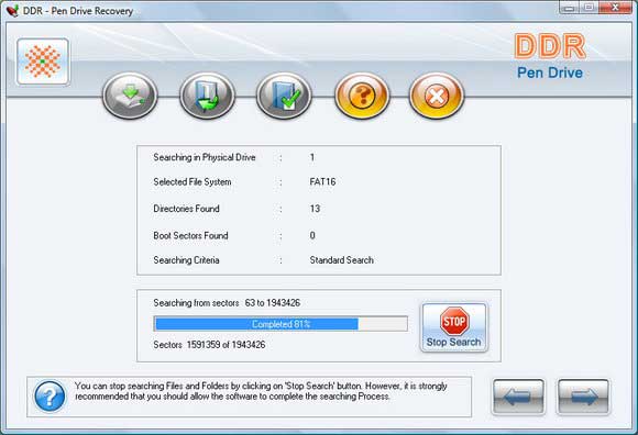 Screenshot of Data Recovery Software for USB Drive
