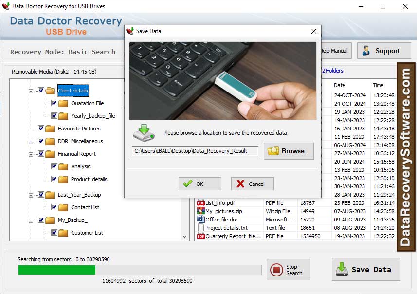 Data Recovery Software for Pen Drive screen shot