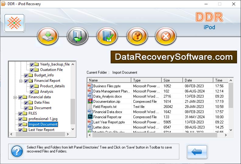 iPod Data Recovery Software screen shot