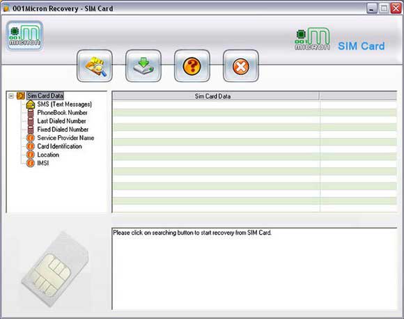 Screenshot of Recover Deleted SIM Inbox Messages