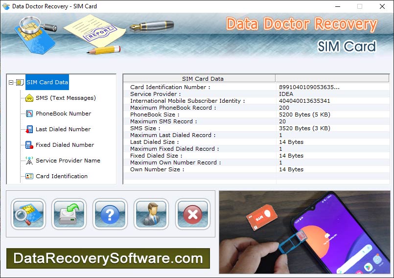 SIM card data backup tool restores lost messages, cell phone contact numbers