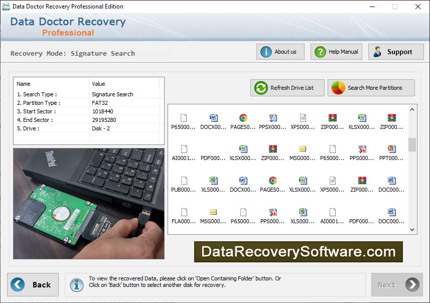 Screenshot of Data Recovery Software Professional