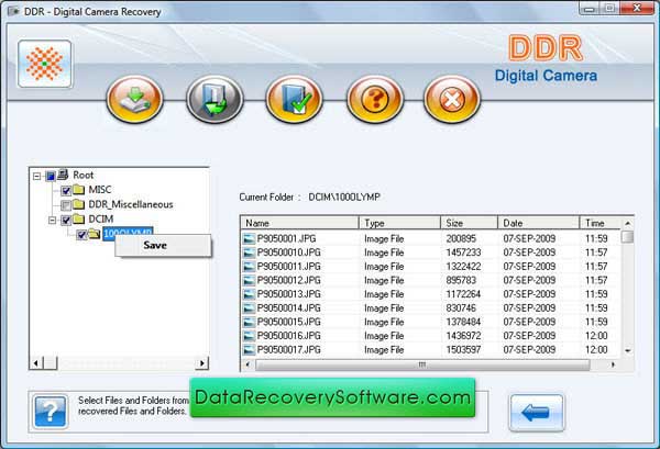 Screenshot of Data Recovery Digital Camera
