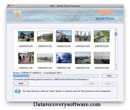Screenshot of Mobile Phone Data Recovery Mac