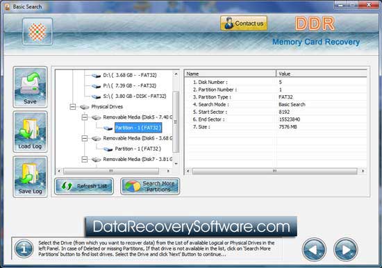 Screenshot of Memory Cards Data Recovery