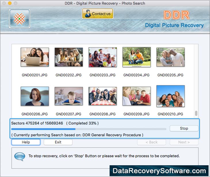 Disk Scanning Process Digital Camera Data Recovery Software