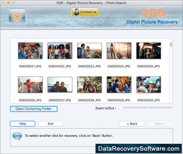 Open Containing Folder Digital Camera Data Recovery Software