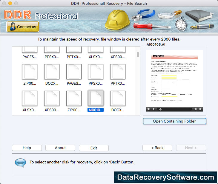 DDR Thorough Scanning Algorithme Mac Professional Data Recovery Software