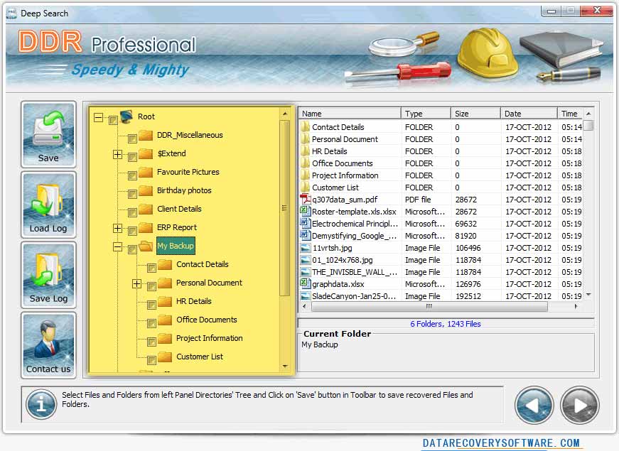 DDR professional data recovery software recovered data