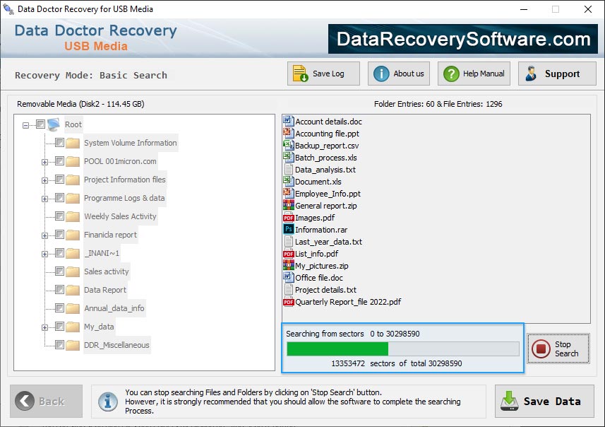 saved Professional Recovery USB Digital Storage Data Recovery Software