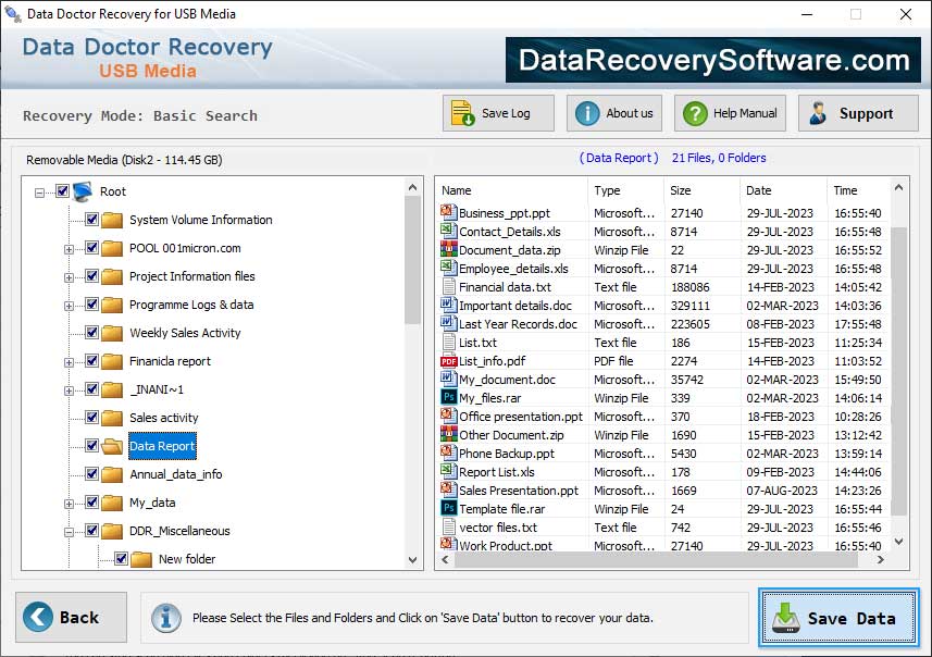saved Professional Recovery USB Digital Storage Data Recovery Software