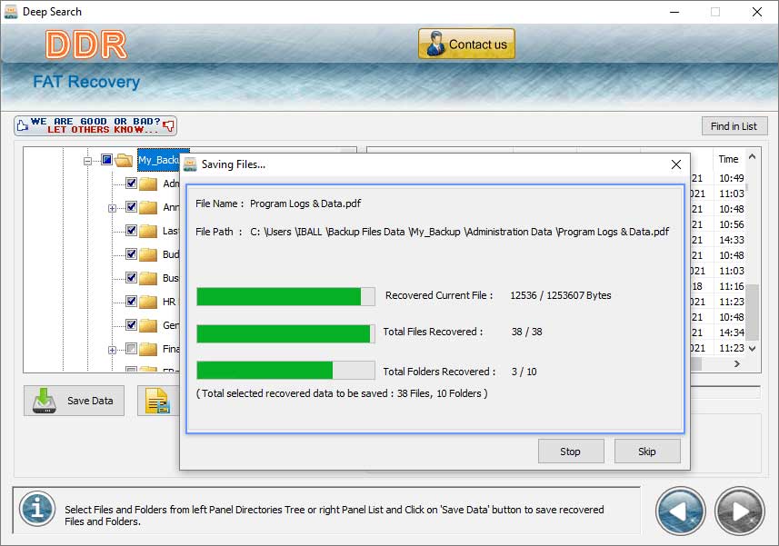 Save the Recovered Data Save the Recovered Data
