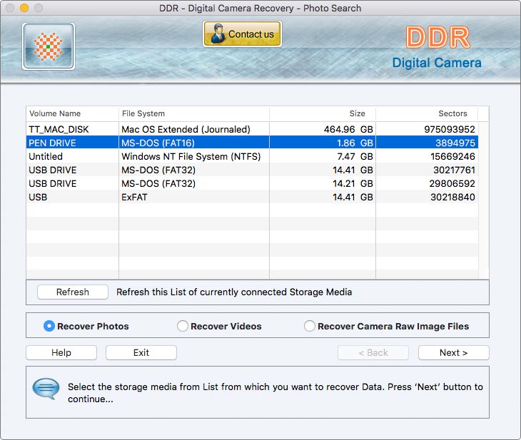 Select Recovery File Type Select Recovery File Type